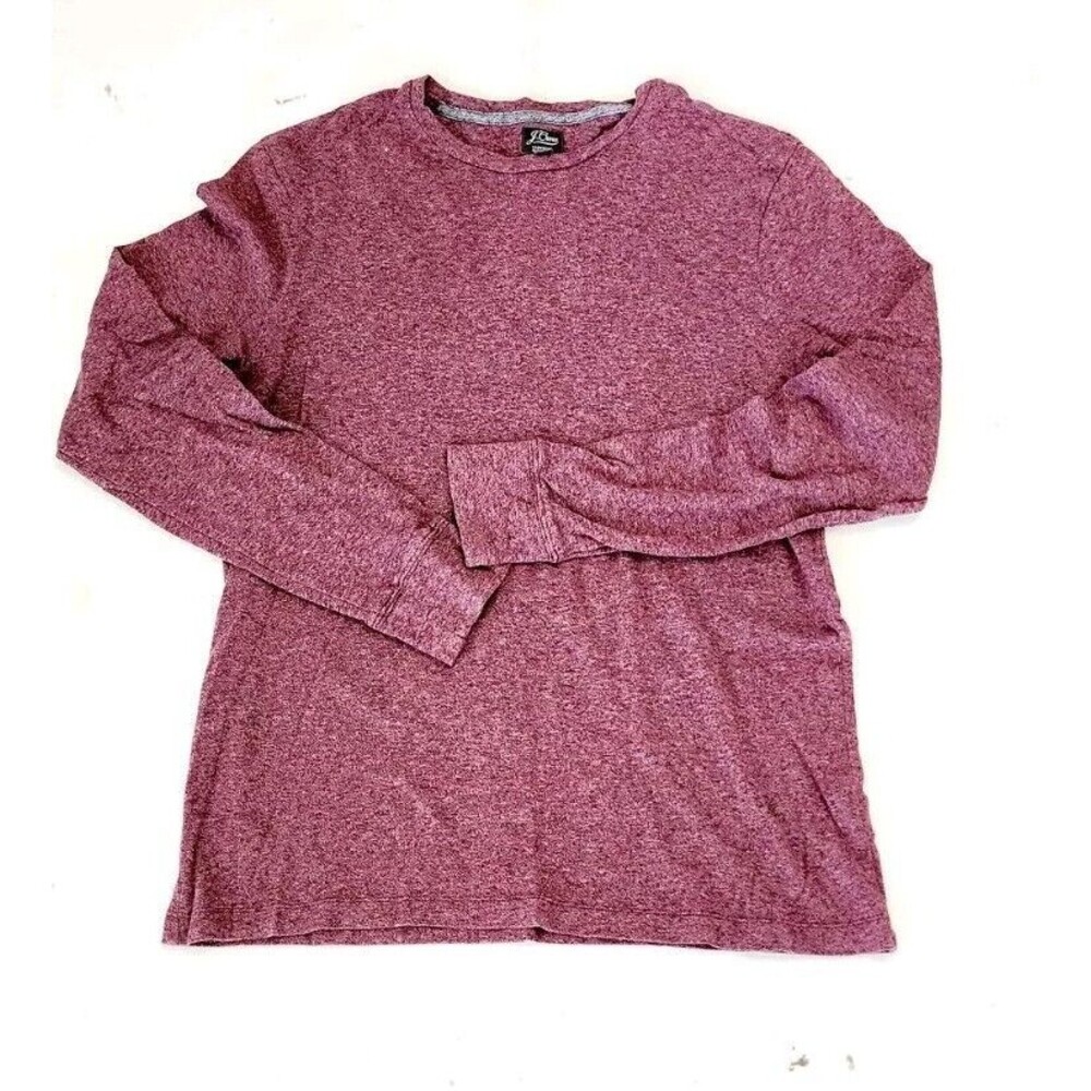 J. Crew Men's Size XL Cashmere Blend  Long Sleeve Tee Burgundy